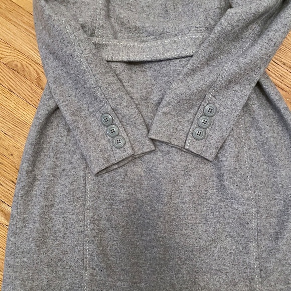 Merona Wool Blend Button Front Belted Mid Length Coat Gray Size M - Picture 11 of 15